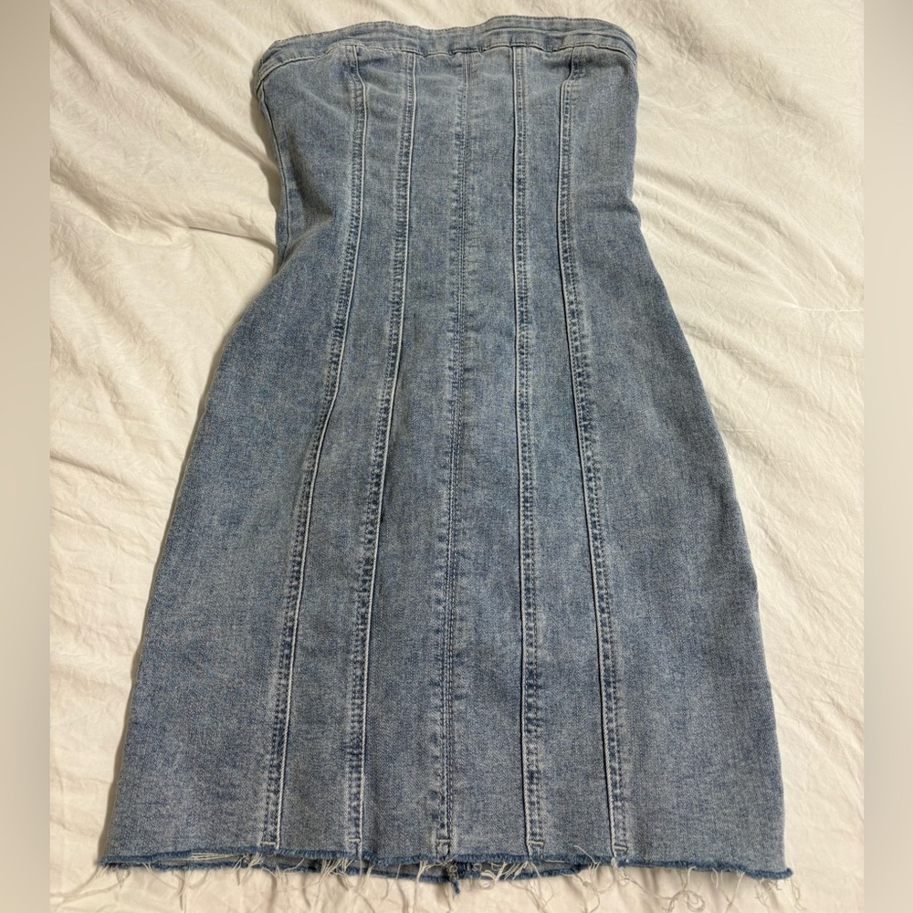Princess Polly Strapless Denim dress